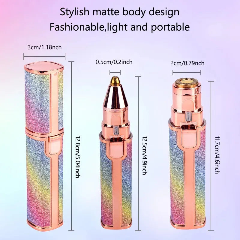 2-in-1 Rechargeable Hair Remover & Eyebrow Trimmer