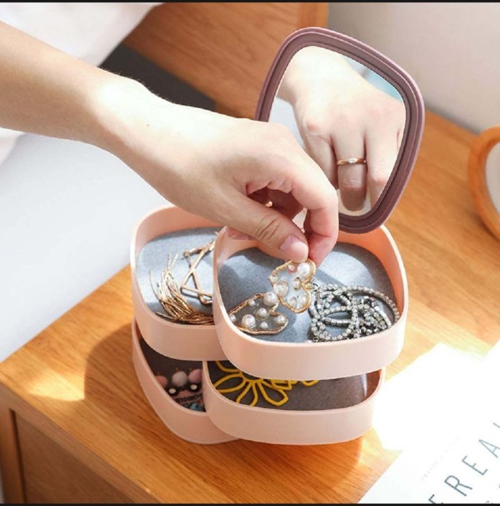 4 Layer Rotating Jewelry Storage Organizer